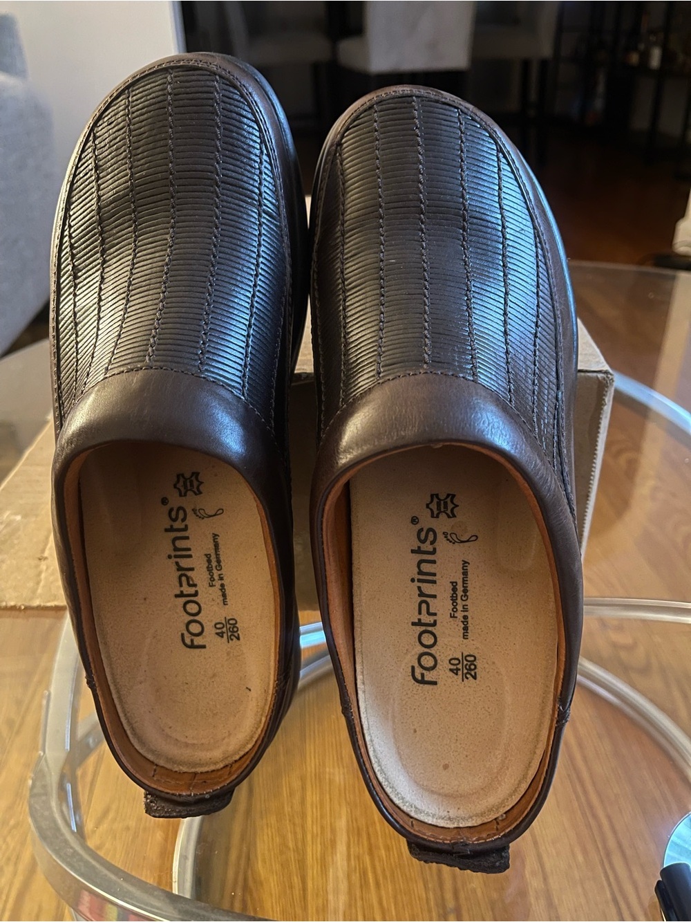 Women's Brown Leather Mules
